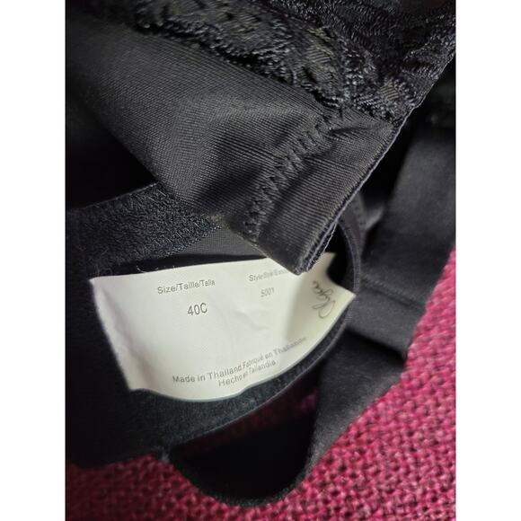 Olga Bra 40C Womens Black Underwired Full Coverage Adjustable Straps - Picture 5 of 5